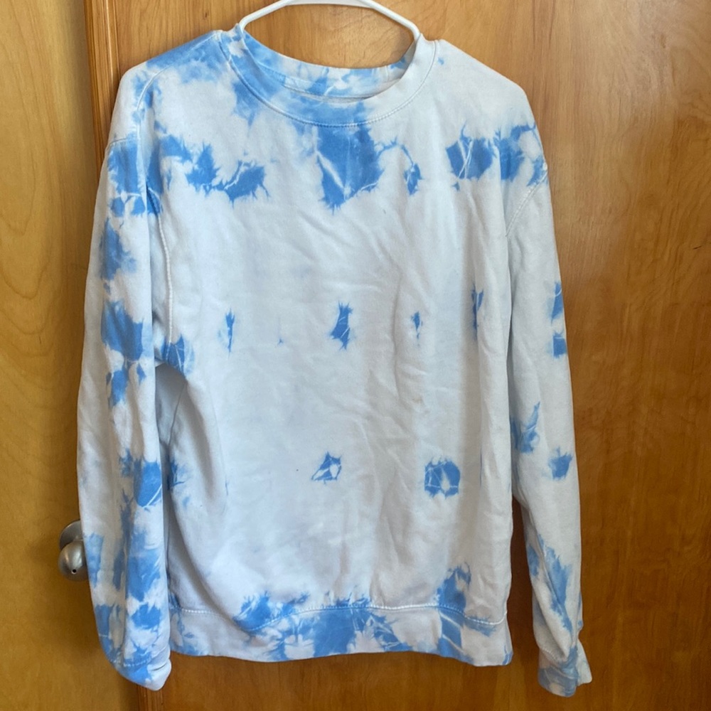 12th tribe blue tie dye crew neck